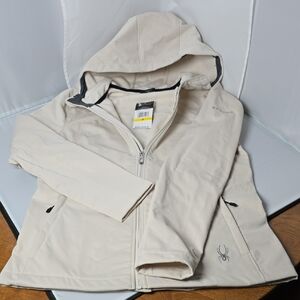 NWT Spyder Light Tan Hooded Jacket Sz M